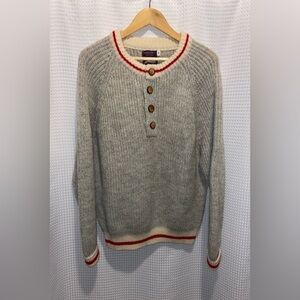 Men’s Northern Watters Knitwear Worksock 4 Button Pullover wool sweater sz Large